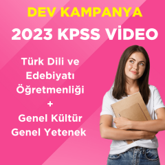 2023 KPSS ÖABT Türk Dili ve Edebiyatı Öğretmenliği Video Ders + GKGY Video Ders