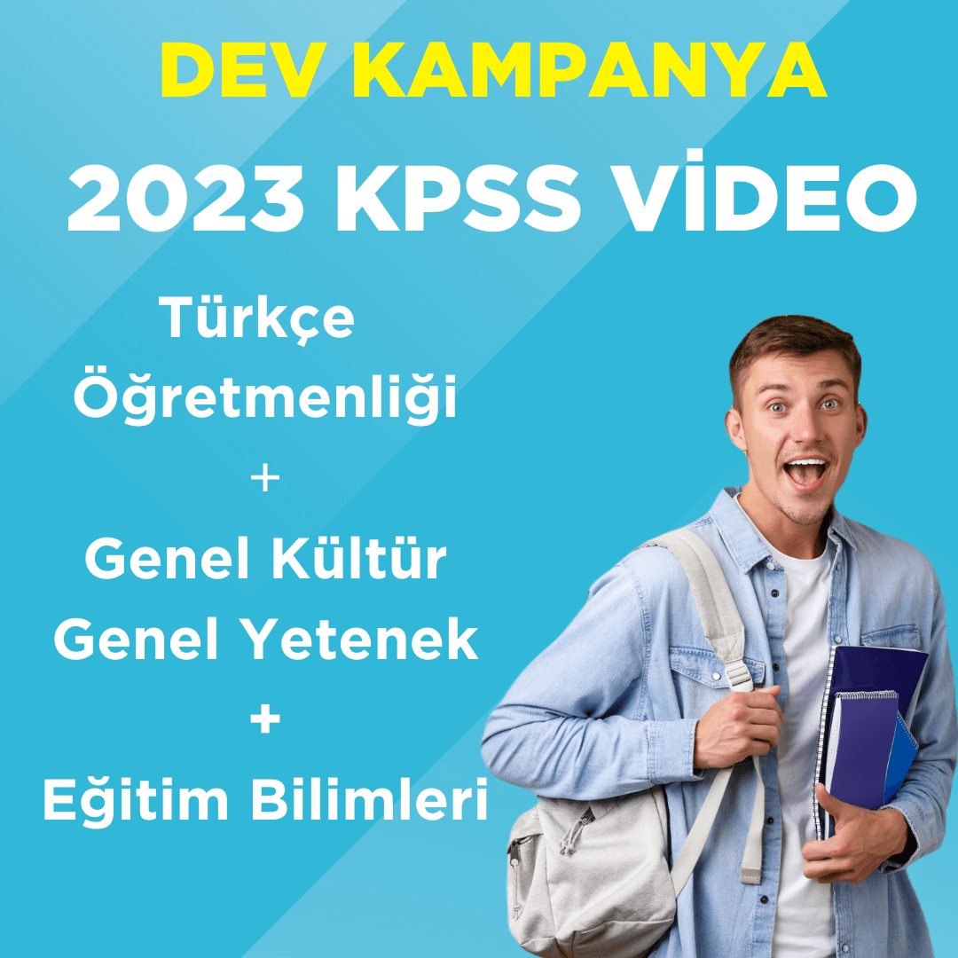 2023 KPSS ÖABT Türkçe Öğretmenliği Video Ders + GKGY Video Ders + EB Video Ders