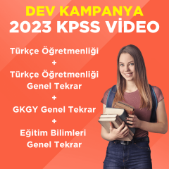 2023 KPSS ÖABT Türkçe Öğretmenliği Video Ders + Türkçe Öğretmenliği Genel Tekrar + GKGY Genel Tekrar + EB Genel Tekrar