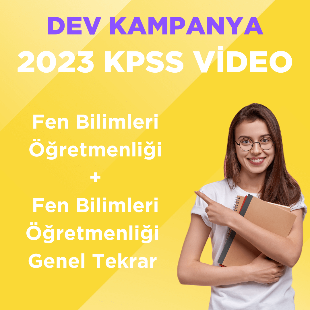 2023 KPSS ÖABT Fen Bilimleri Öğretmenliği Video Ders + Fen Bilimleri Öğretmenliği Genel Tekrar