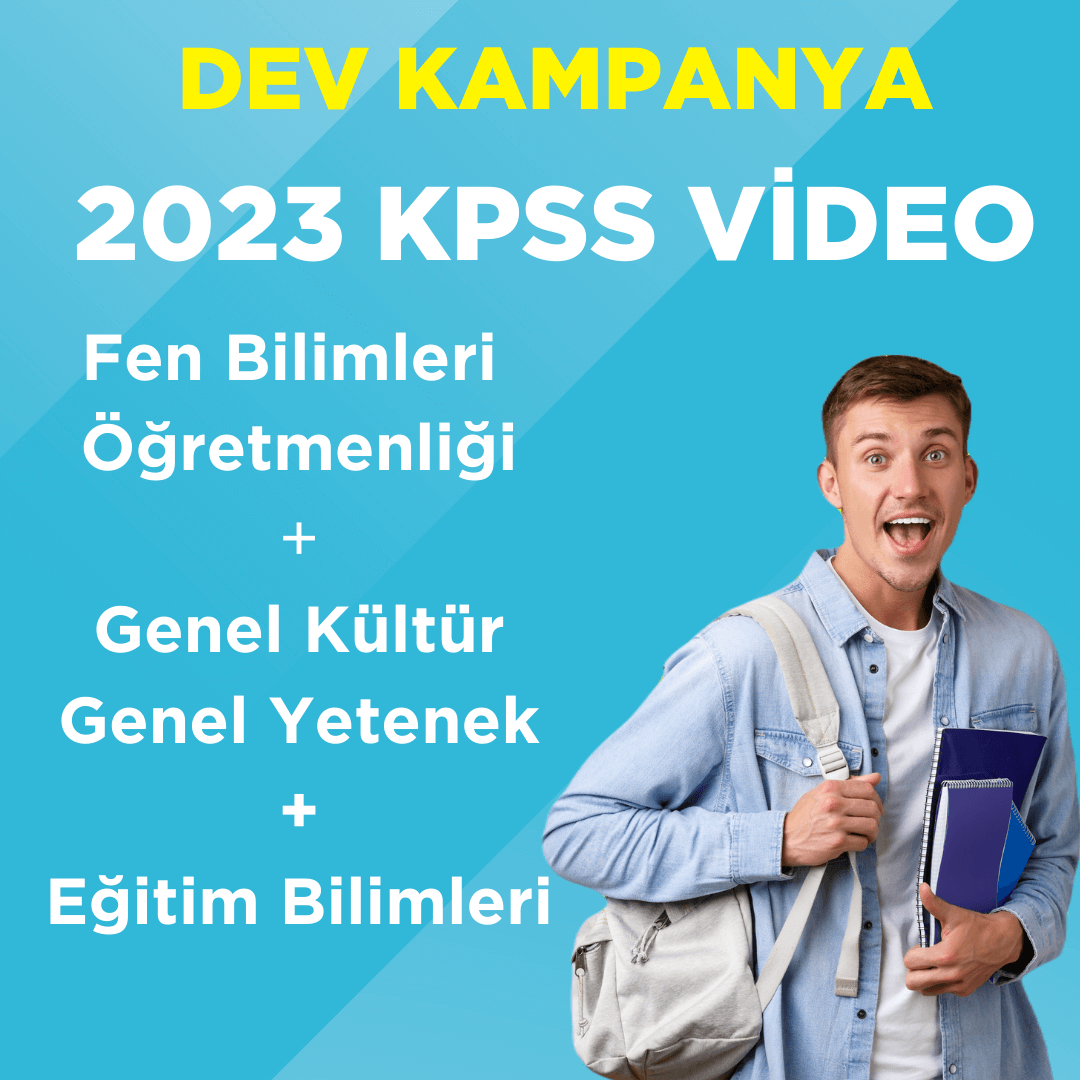 2023 KPSS ÖABT Fen Bilimleri Öğretmenliği Video Ders + GKGY Video Ders + EB Video Ders