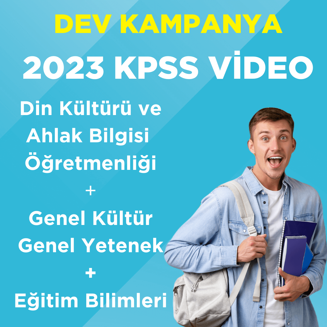 2023 KPSS ÖABT Din Kültürü ve Ahlak Bilgisi DKAB Öğretmenliği Video Ders + GKGY Video Ders + EB Video Ders