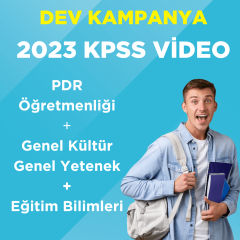 2023 KPSS ÖABT Rehberlik ve Psikolojik Danışmanlık (PDR) + GKGY Video Ders + EB Video Ders