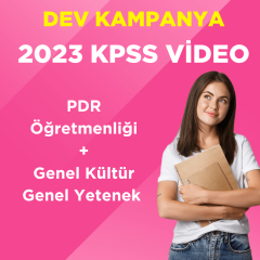 2023 KPSS ÖABT Rehberlik ve Psikolojik Danışmanlık (PDR) + GKGY Video Ders