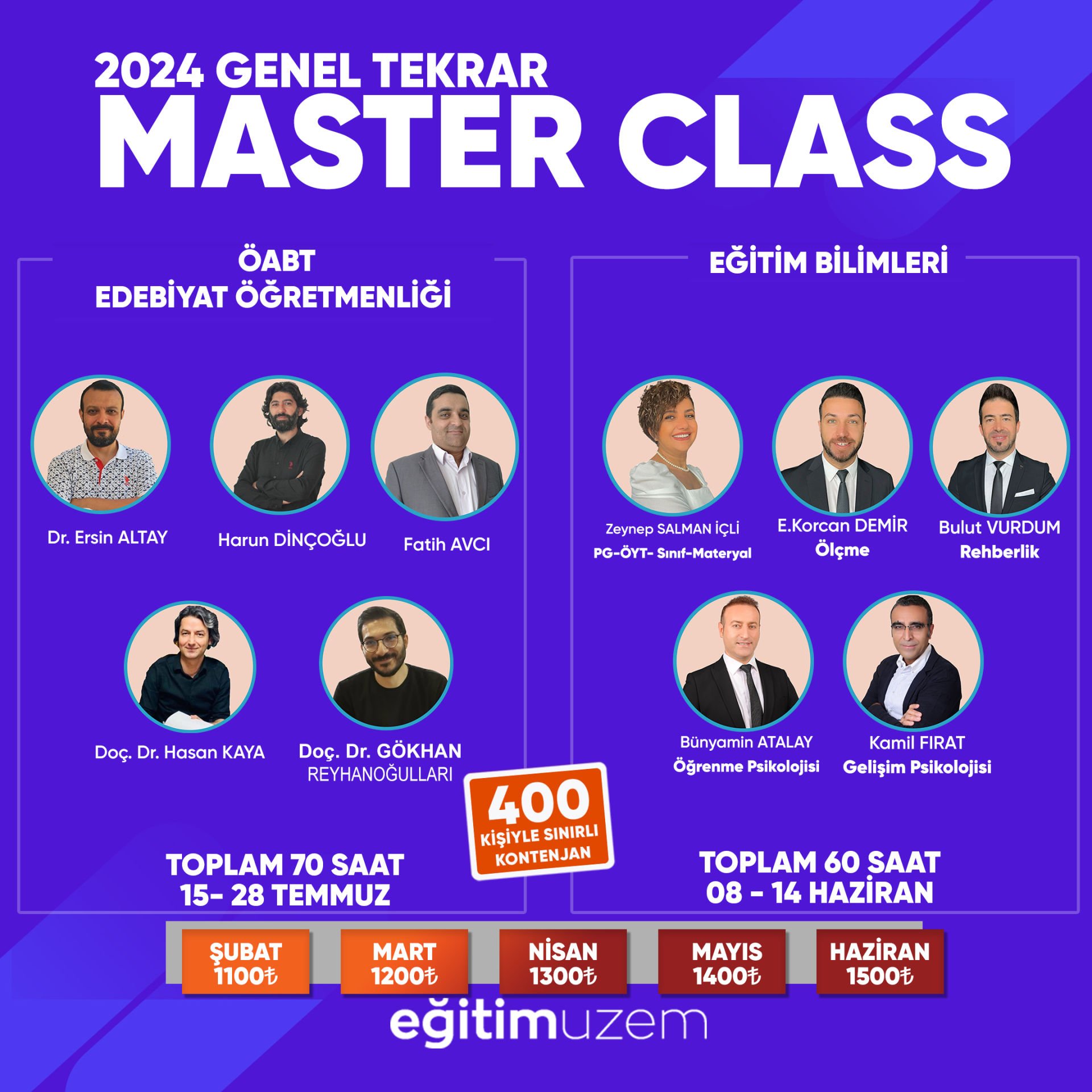 2024 KPSS Genel Tekrar Master Class ÖABT Türk Dili ve Edebiyatı Öğretmenliği + Eğitim Bilimleri