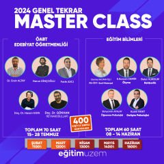 2024 KPSS Genel Tekrar Master Class ÖABT Türk Dili ve Edebiyatı Öğretmenliği + Eğitim Bilimleri