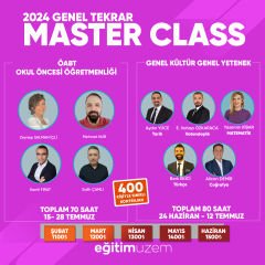 2024 KPSS Genel Tekrar Master Class ÖABT Okul Öncesi Öğretmenliği+ Genel Yetenek-Genel Kültür