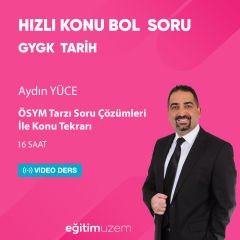 2024 GYGK TARİH Hızlı Konu Bol Soru Aydın Yüce ile Bireysel Soru Çözüm