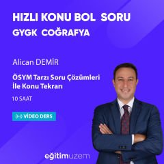 2024 GYGK COĞRAFYA Hızlı Konu Bol Soru  Alican Demir İle Bireysel Soru Çözüm