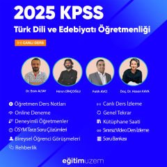 2025 ÖABT Türk Dili ve Edebiyatı Öğretmenliği  Canlı Ders