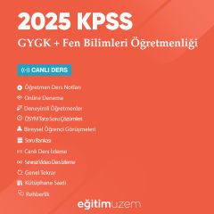 2025 KPSS GYGK +  Fen Bilimleri Öğretmenliği Canlı Ders