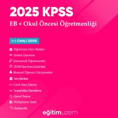 2025 KPSS ÖABT EB +  Okul Öncesi  Öğretmenliği Canlı Ders