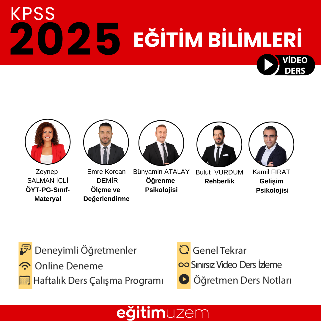 2025 KPSS Eğitim Bilimleri  Video Ders