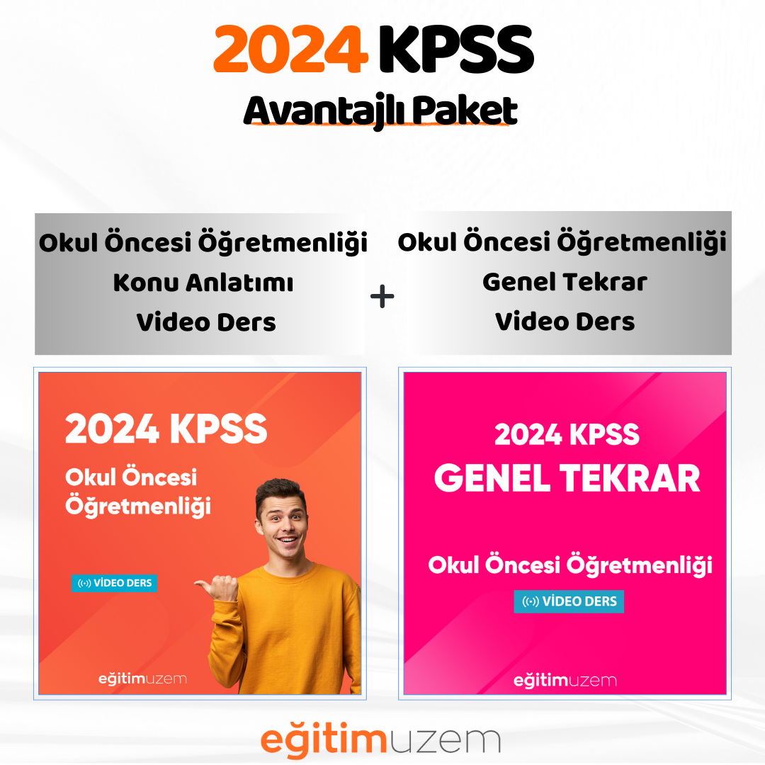 2024 Okul Öncesi Öğretmenliği Konu Anlatımı + Okul Öncesi Öğretmenliği  Genel Tekrar Video Ders