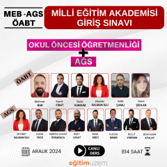 2025 MEB -  AGS + OKUL ÖNCESİ ÖĞRETMENLİĞİ  - CANLI DERS