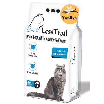Less Trail 20 Lt İnce Tane Vanilya Kokulu Beyaz Kedi Kumu