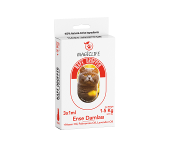 Magiclife Kedi Ense Damla Deri Ve Tüy Bakım Sinek Bit Pire Damla Kene Damla Kedi Dış Parazit 3x1 ml 1-5 Kg