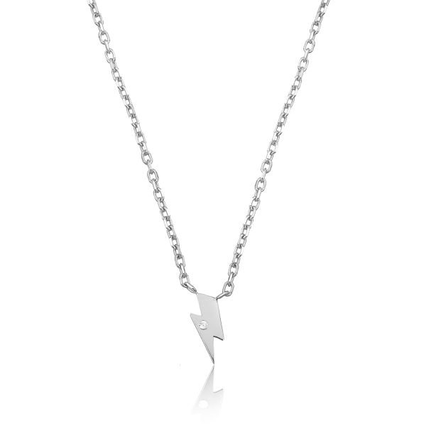 14K MINI LIGHT DIAMOND STONE NECKLACE