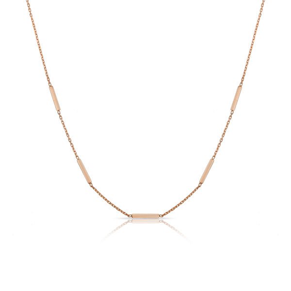 14K FIVE BAR NECKLACE