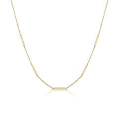 14K FIVE BAR NECKLACE