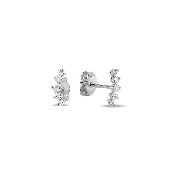 14K FIVE DIAMOND STONES IN STUD EARRINGS