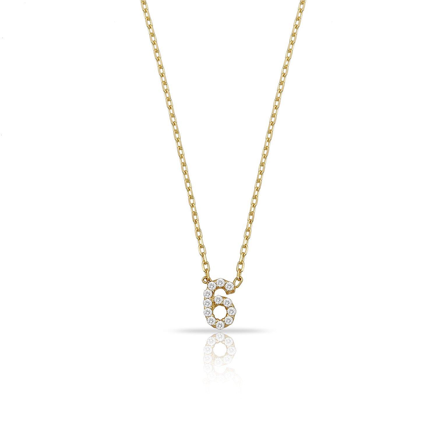 14K LUCKY NUMBER DIAMOND NECKLACE