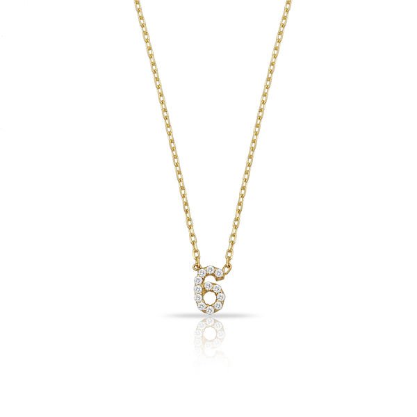14K LUCKY NUMBER DIAMOND NECKLACE