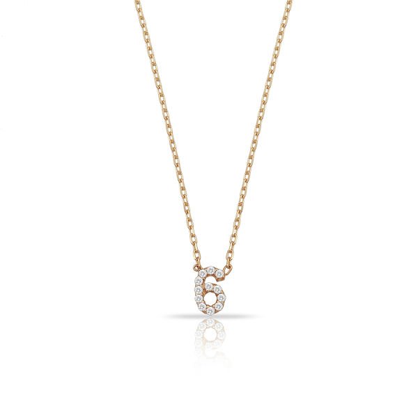 14K LUCKY NUMBER DIAMOND NECKLACE