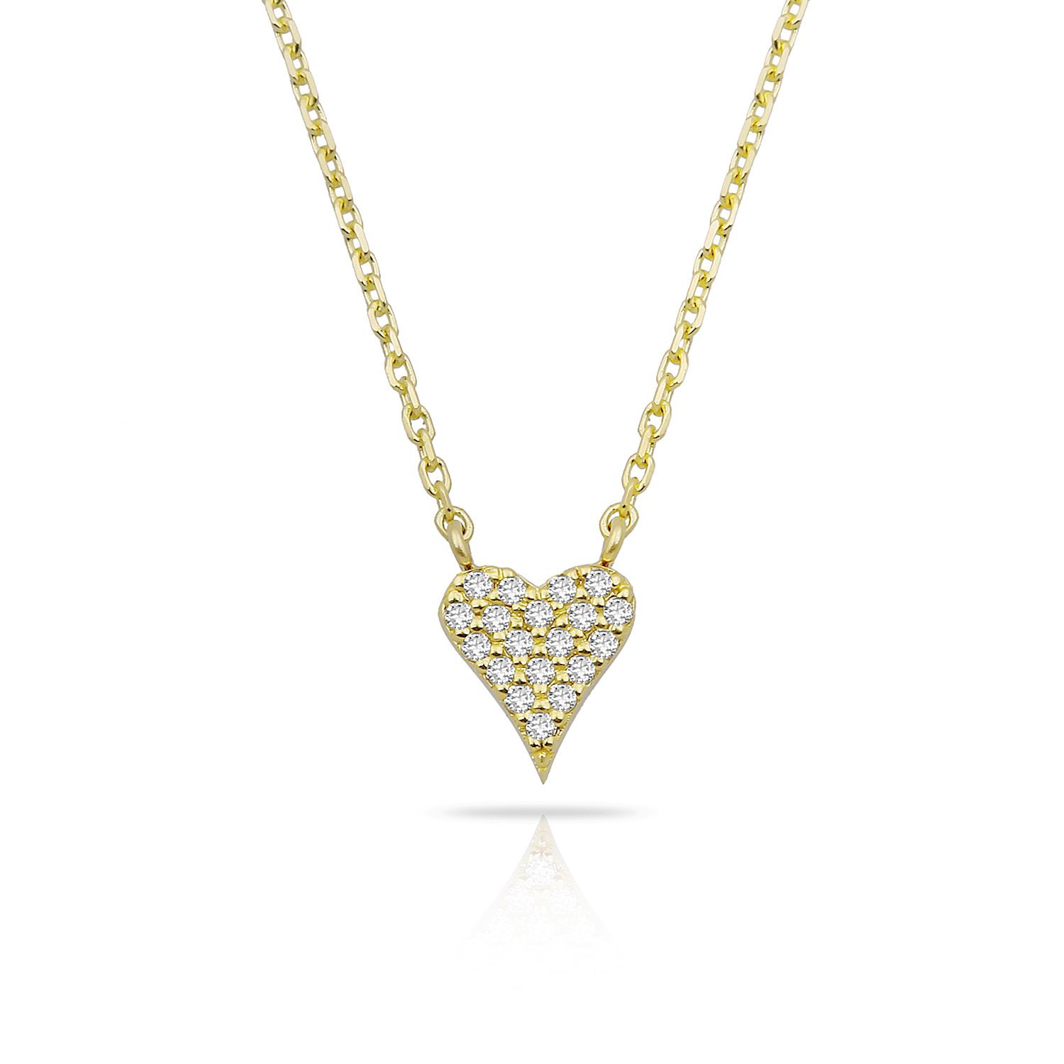 14K HEART DIAMOND NECKLACE
