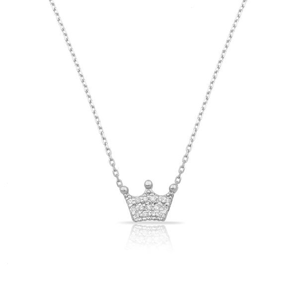 14K CROWN DIAMOND NECKLACE