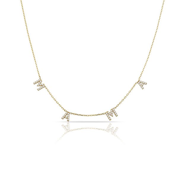 14K MINI MAMA DIAMOND NECKLACE