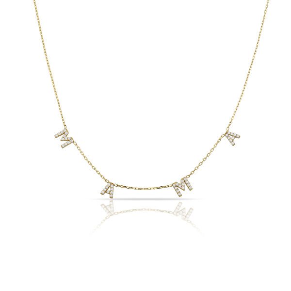 14K MINI MAMA DIAMOND NECKLACE