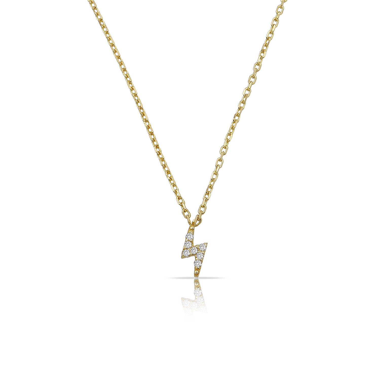 14K MINI LIGHT DIAMOND NECKLACE