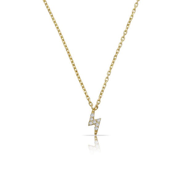 14K MINI LIGHT DIAMOND NECKLACE