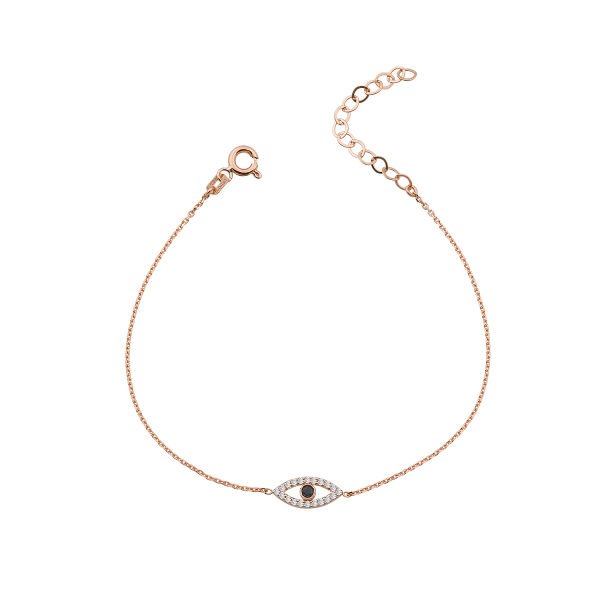 14K EVIL EYE DIAMOND BRACELET