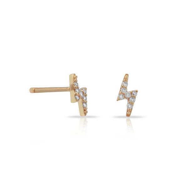 14K DIAMOND MINI LIGHT STUD EARRINGS