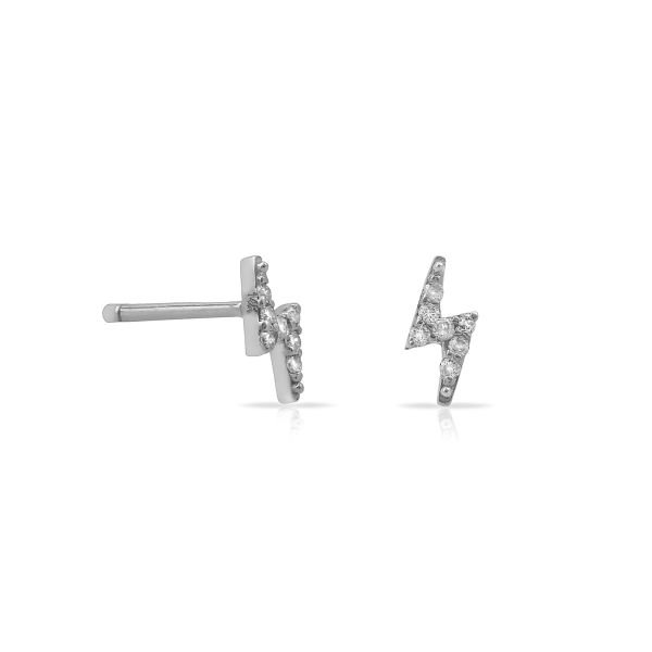 14K DIAMOND MINI LIGHT STUD EARRINGS