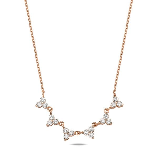 14K TRINITY DIAMOND NECKLACE