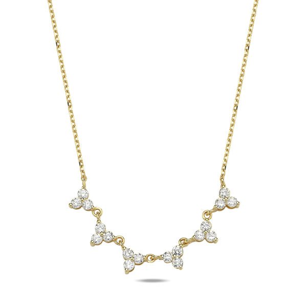 14K TRINITY DIAMOND NECKLACE