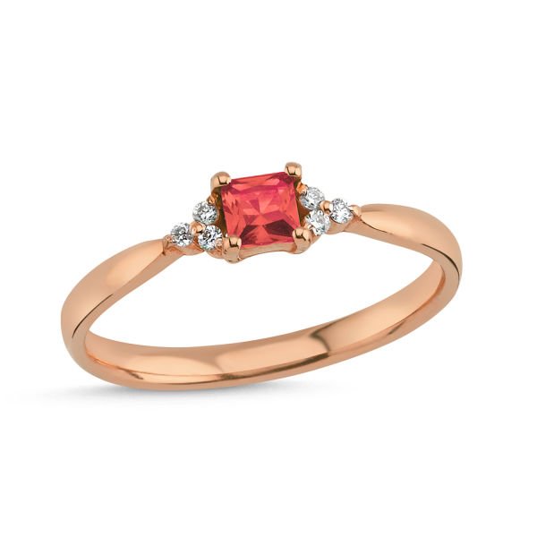 14K RUBY DIAMOND RING