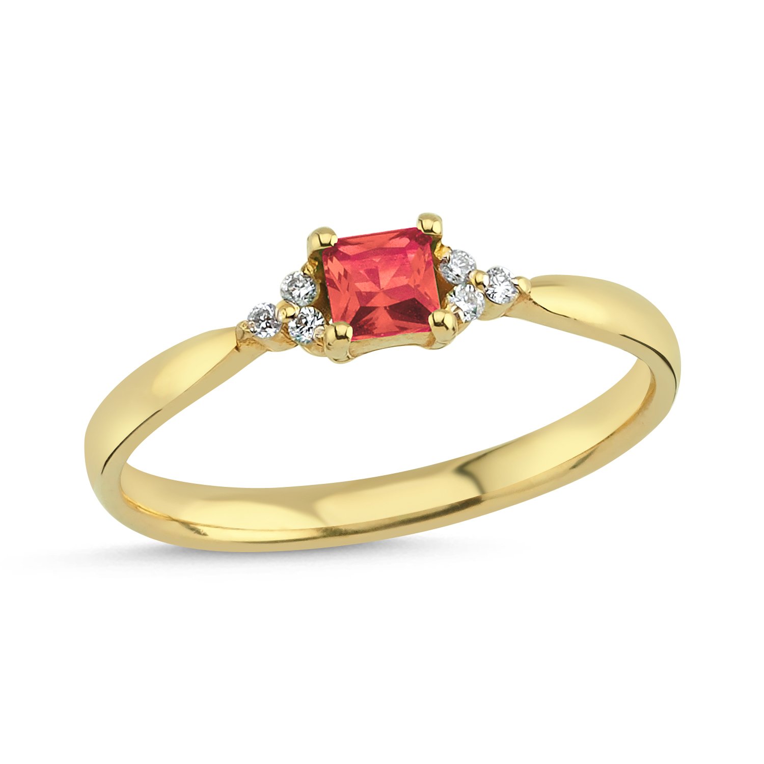 14K RUBY DIAMOND RING