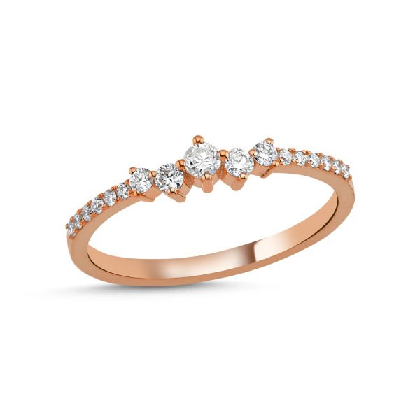 14K DIAMOND BAND RING
