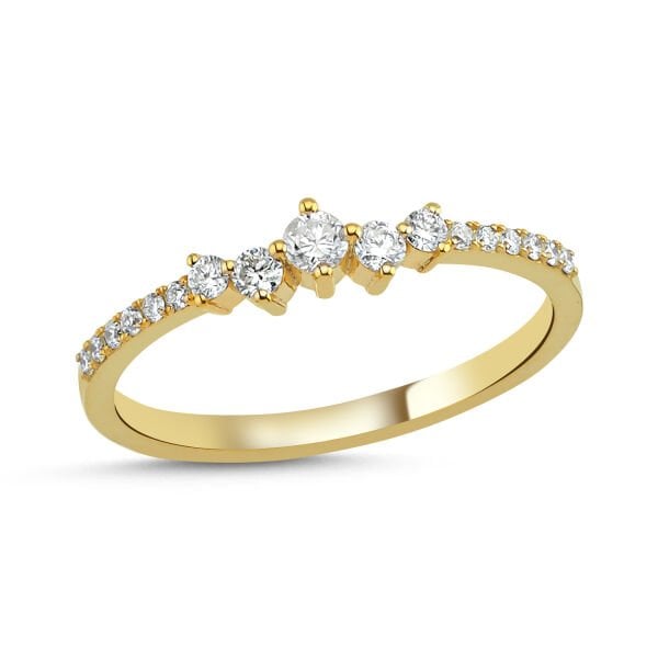 14K DIAMOND BAND RING