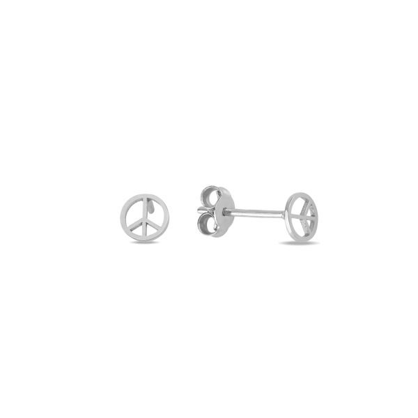 14K PEACE SIGN STUD EARRINGS
