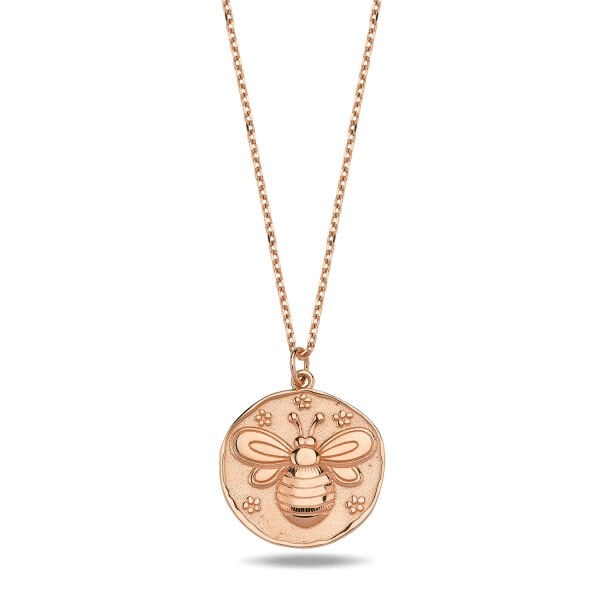 14K BEE COIN NECKLACE