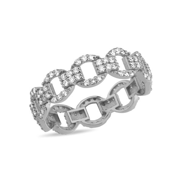 14K DIAMOND LINK CHAIN RING