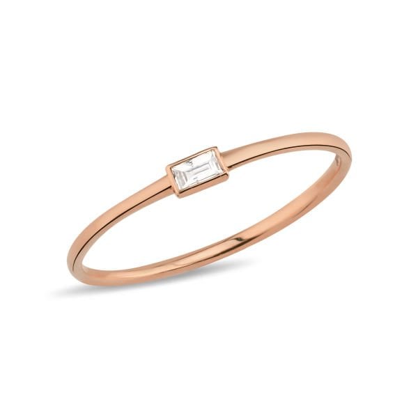 14K BAGUETTE DIAMOND RING