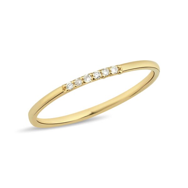 14K DIAMOND BAND RING