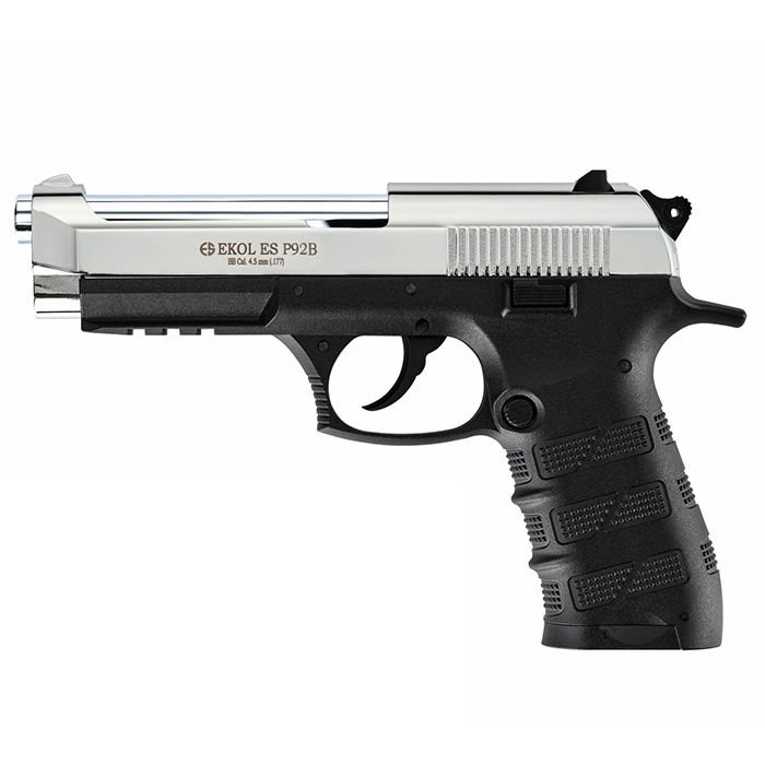 Ekol ES P92B Blowback Havalı Tabanca 4.5 mm - Parlak Krom