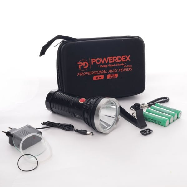 Powerdex PD-9900 25W Su Geçirmez Profesyonel Avcı El Feneri